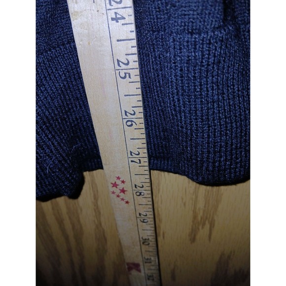 INC Argyle Sweater Mens Size Medium V-Neck Black & Gray 40×27 Merino Wool Blend - Picture 7 of 11